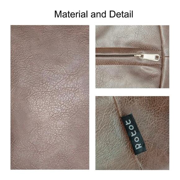 ROTOT Decorative Pouf, Ottoman, Bean Bag Chair,Foot Rest, Storage Unstuffed. NEW - Picture 7 of 8